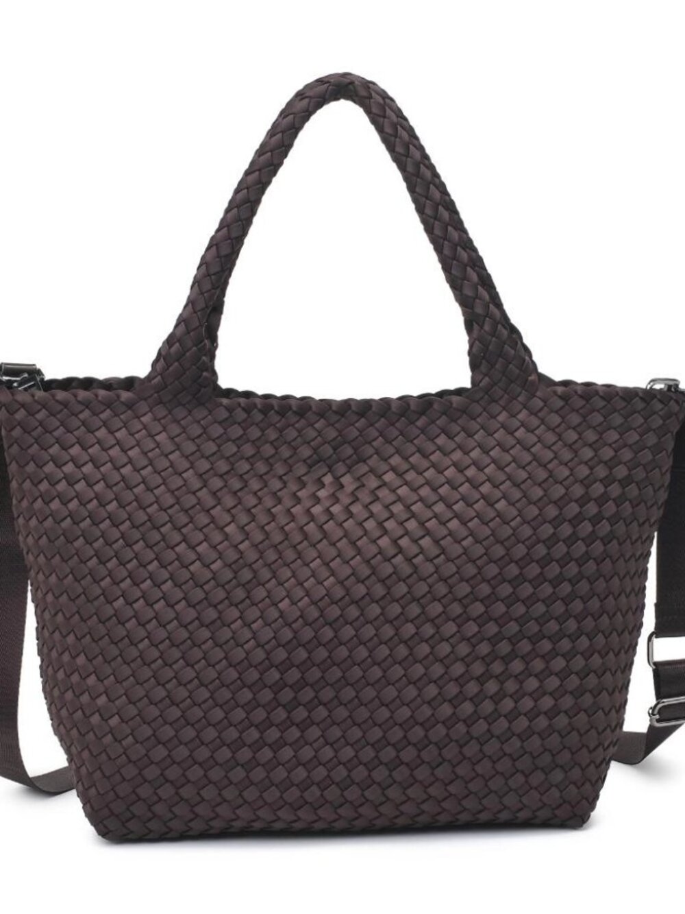 Sol & Selene Sky's The Limit Medium Chocolate Woven Neoprene Travel Tote Bag NWT